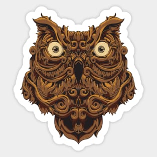 ornamental owl Sticker